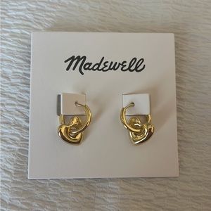 Madewell heart hoop earrings